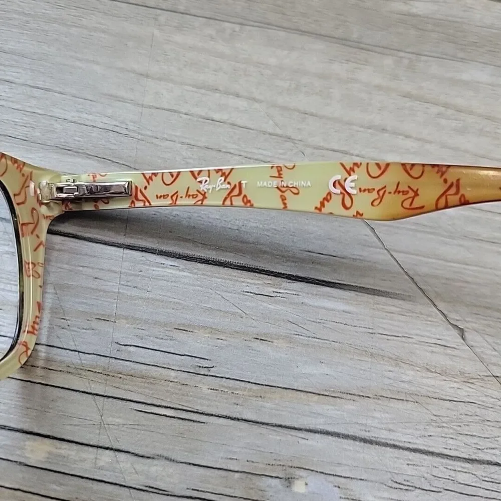 Ray BAN RB5228 5057 Eyeglasses Brown Tortoise Beige‎ FRAMES ONLY 53-17 140 Logo